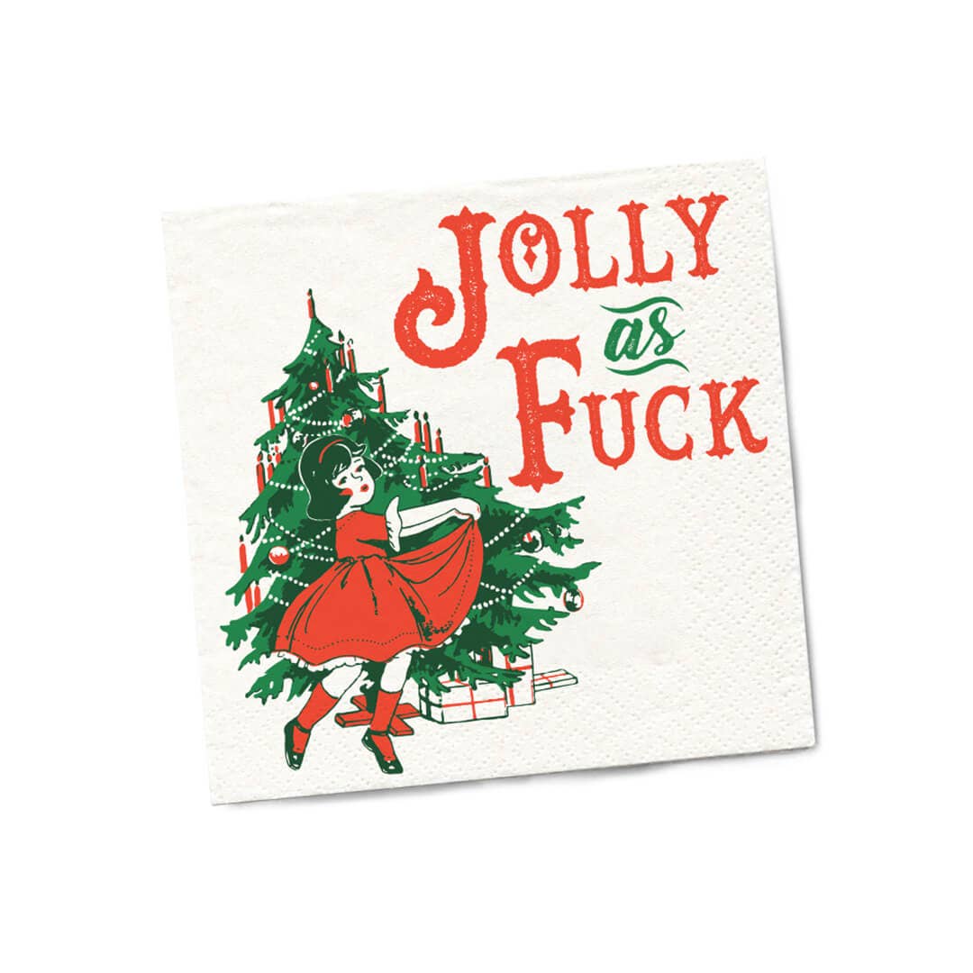 Jolly As Fuck | Christmas Napkins