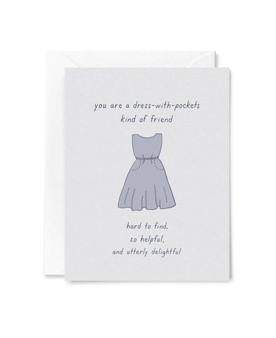 Dress With Pockets Friend Card