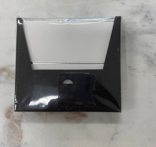 Place Card Pochette smooth white silver edges
