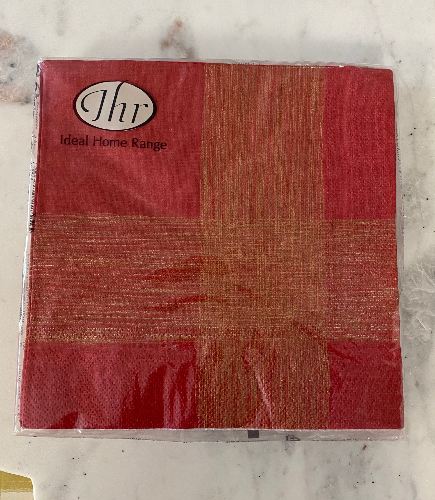 Linum Red/Gold Luncheon Napkins