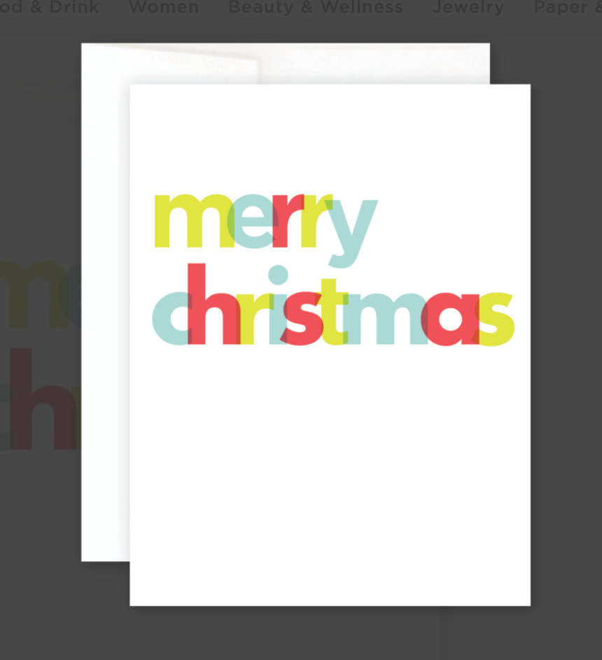 Merry Christmas Folded Card