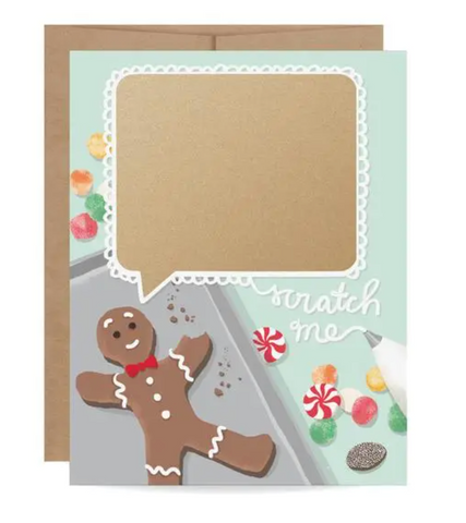 Gingerbread Scratch-off card