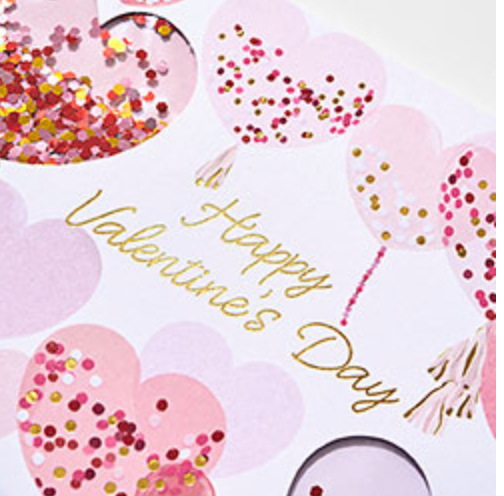 Confetti Heart Balloons Valentine
