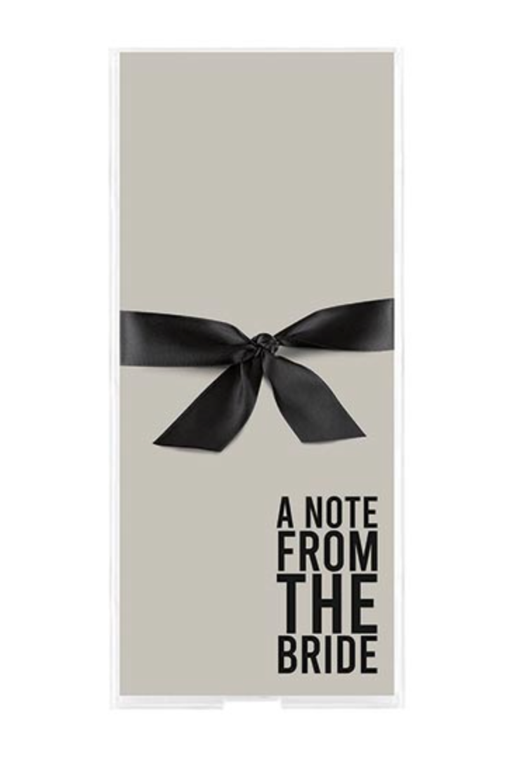 Bride Note Sheets in Acrylic Holder – RSVPNotes.com