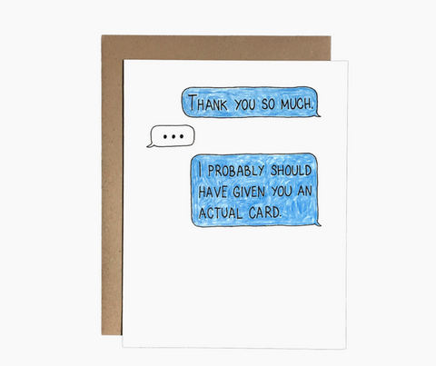 Thank You Text Card
