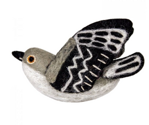 Mockingbird Wild Woolie Bird Ornament