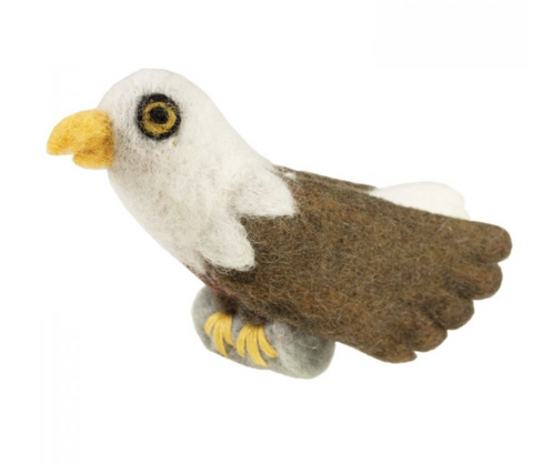 Bald Eagle Wild Woolie Bird Ornament