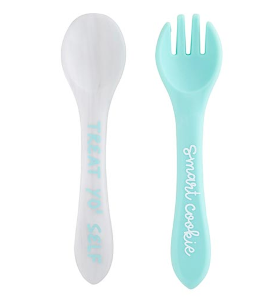 Silicone Spoon + Fork - Sweet Treat