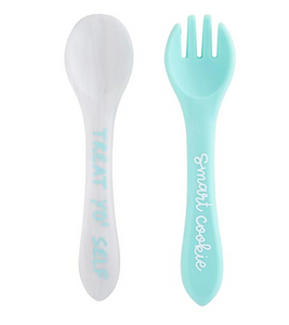 Silicone Spoon + Fork - Sweet Treat