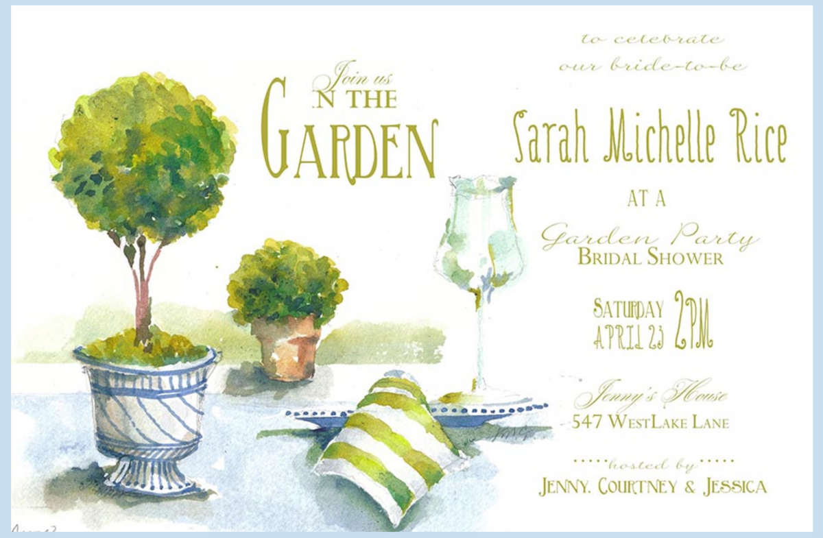 Luncheon Greens Invitations – RSVPNotes.com, image size:1200x785