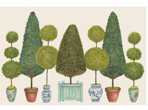 Topiary Garden Paper Placemat