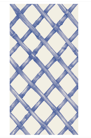 Blue Lattice Paper Guest Napkin