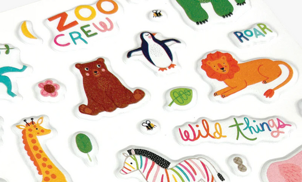 stickiville zoo crew puffy stickers