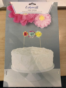 Tissue Flower Cake Topper