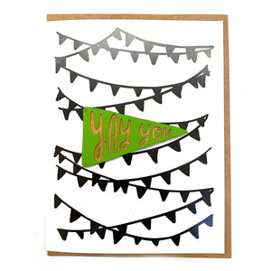 Yay You Pennant Magnet w/ Card