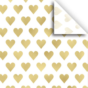 Golden Hearts Tissue - Printed