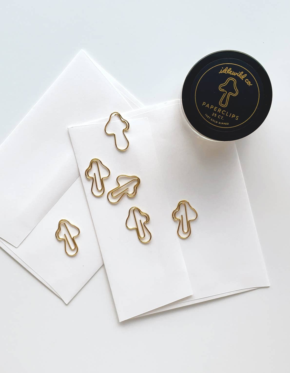 Mushroom Gold Plated Paper Clips