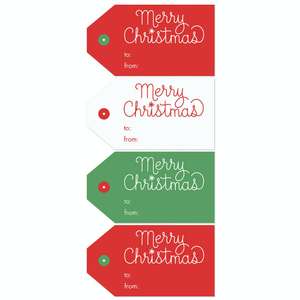 Merry Christmas Sticker Tags