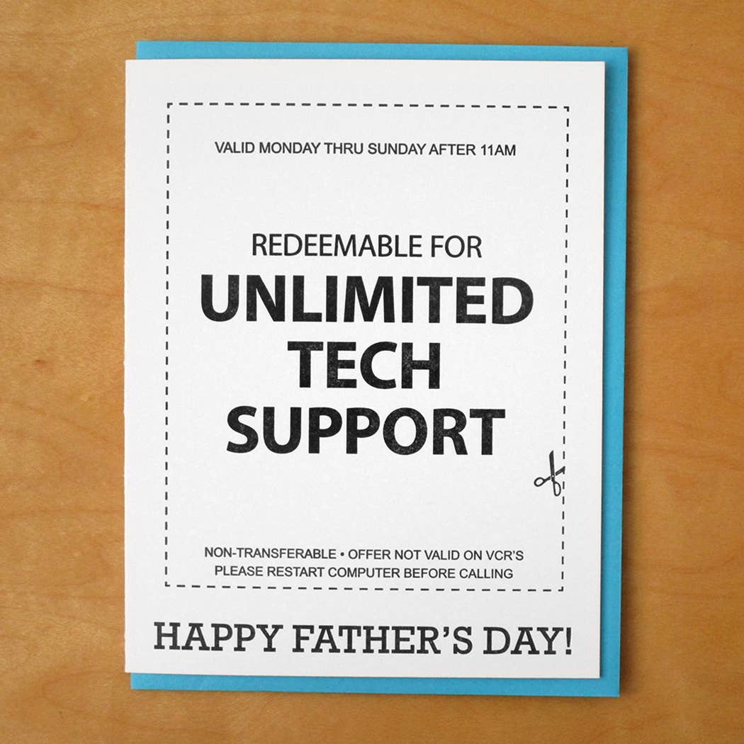 Tech Support Dad Greeting Card
