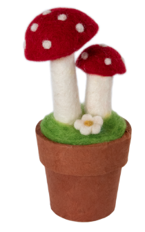 Twin Fairy Mushroom Potted Plant