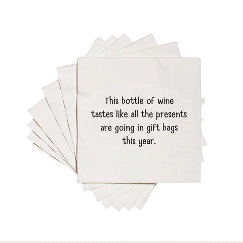 This bottle of wine tastes - gift bags Cocktail Napkins
