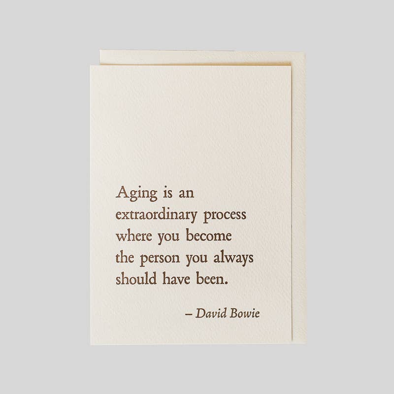 David Bowie - Aging QuoteNote
