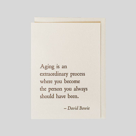 David Bowie - Aging QuoteNote