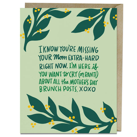 Missing Your Mom Mother's Day Card