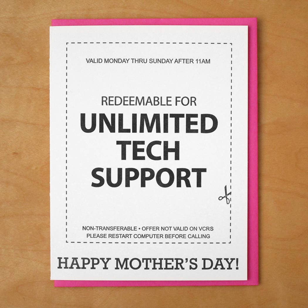 Tech Support Mom Greeting Card