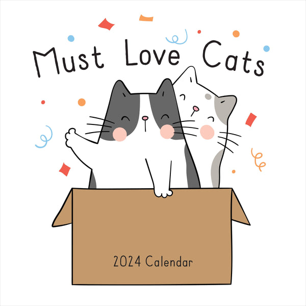 2024 Must Love Cats Wall Calendar