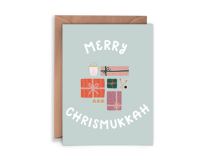 Merry Chrismukkah Chinese Food Holiday Card